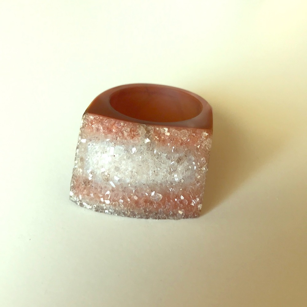 This is an all natural stone ring. Sz9